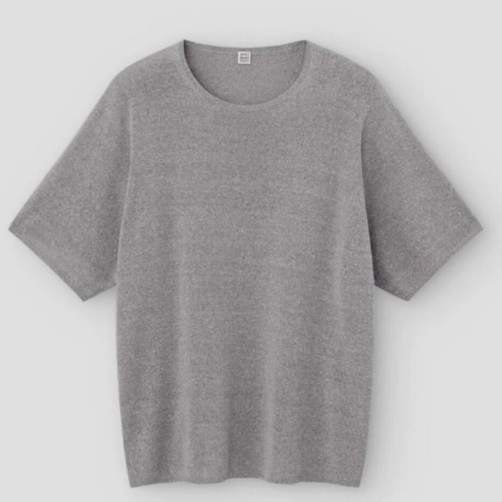 ★100% Authentic!! NWT Org.$360 TOTÊME  Oversize Silk T-Shirt M★ - Picture 5 of 8